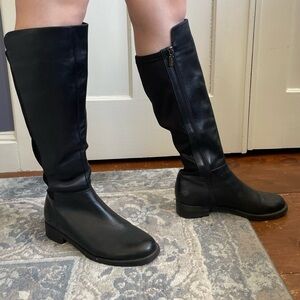 Blondo Waterproof Black Leather Knee-High Leather Riding Boots Women’s 8 M EUC